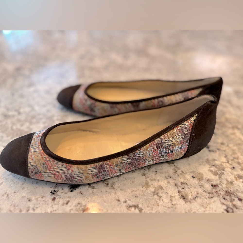 Oscar de la Renta Flats with Paisley Charm